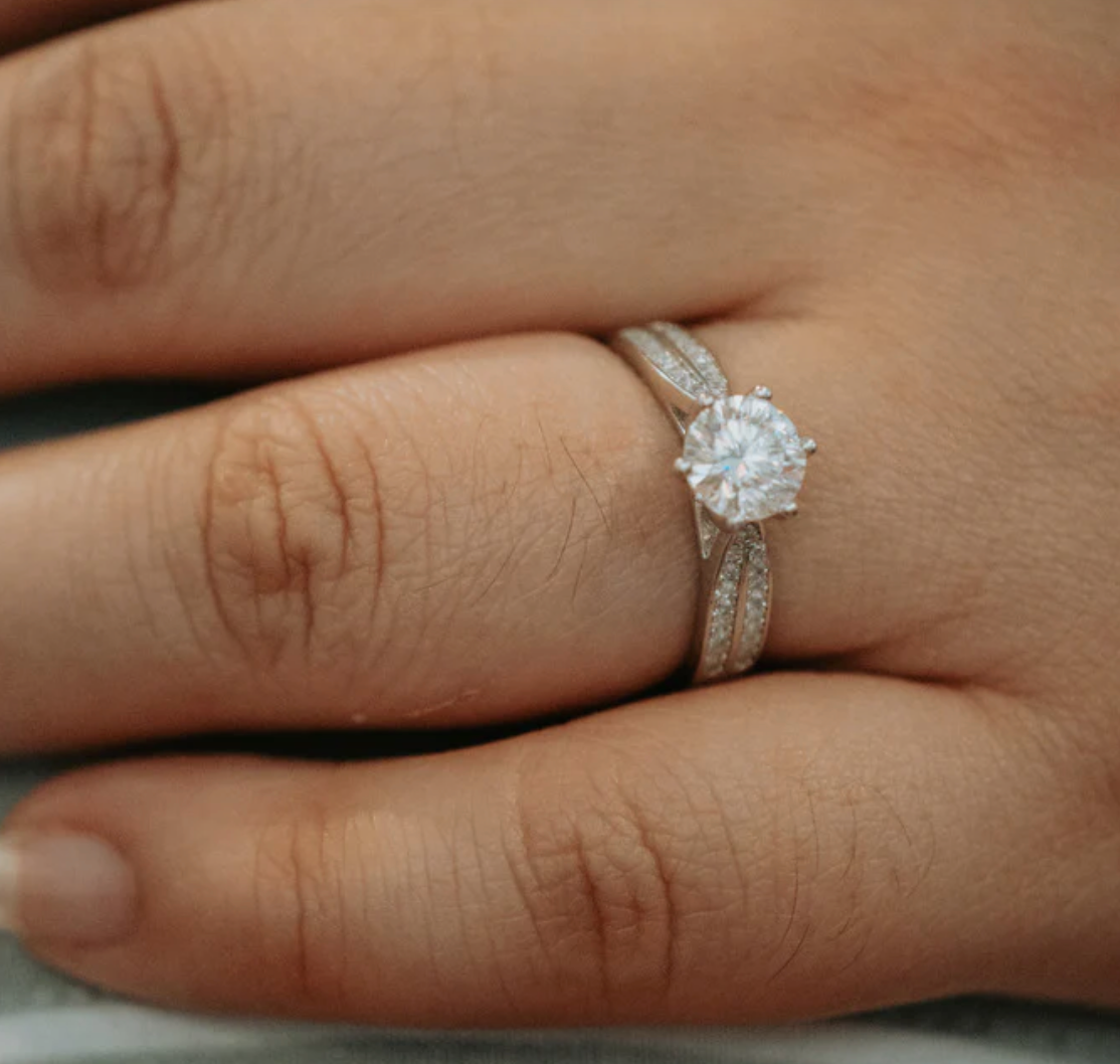 Maisie 1CT Moissanite Ring on Sterling Silver